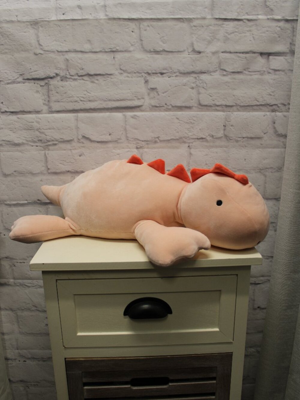 Pillowfort Pink Dinosaur Weighted Soft Plush Kids Throw Pillow